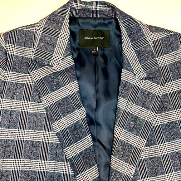 Banana Republic Women’s Plaid Blazer Sz8 - Picture 7 of 8